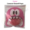 100 Adet Pembe Canavar Desenli Cake Pop & Kurabiye Poşeti-10x15 cm