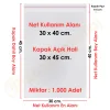 30x40+5 cm.(30x45) 1.000 Adet Şeffaf Bantlı Yapışkanlı Jelatin Poşet