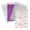 30x45 cm. Bantlı Desenli Metalize Hediye Poşeti - 100 Adet