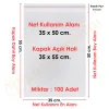 35x50+5 cm.(35x55) 100 Adet Şeffaf Bantlı Yapışkanlı Jelatin Poşet