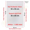 35x55+5 cm.(35x60) 1.000 Adet Şeffaf Bantlı Yapışkanlı Jelatin Poşet