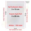 3x15+5 cm.(3x20) 100 Adet Şeffaf Bantlı Yapışkanlı OPP Poşet