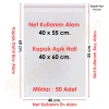 40x55+5 cm.(40x60) 50 Adet Şeffaf Bantlı Yapışkanlı Jelatin Poşet