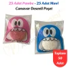 50 Adet Pembe-Mavi Renkli Canavar Desenli Cake Pop & Kurabiye Poşeti-10x15 cm