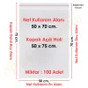 50x70+5 cm.(50x75) 100 Adet Şeffaf Bantlı Yapışkanlı Jelatin Poşet