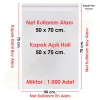 50x70+5 cm.(50x75) 1.000 Adet Şeffaf Bantlı Yapışkanlı Jelatin Poşet