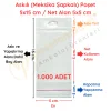 5x15 cm (Kapalı Hali 5x5 cm) 1.000 Adet OPP Askılı Meksika Şapkalı Poşet