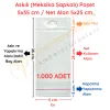 5x35 cm (Kapalı Hali 5x25 cm) 1.000 Adet OPP Askılı Meksika Şapkalı Poşet