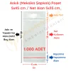 5x45 cm (Kapalı Hali 5x35 cm) 1.000 Adet OPP Askılı Meksika Şapkalı Poşet