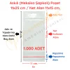 11x25 cm (Kapalı Hali 11x15 cm) 1.000 Adet OPP Askılı Meksika Şapkalı Poşet