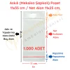 11x35 cm (Kapalı Hali 11x25 cm) 1.000 Adet Askılı Poşet - Meksika Şapkalı Poşet