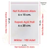6x15+5 cm.(6x20) 100 Adet Şeffaf Bantlı Yapışkanlı OPP Poşet