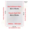 8,5x10+5 cm.(8,5x15) 100 Adet Şeffaf Bantlı Yapışkanlı OPP Poşet