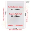 8,5x10+5 cm.(8,5x15) 1.000 Adet Şeffaf Bantlı Yapışkanlı OPP Poşet