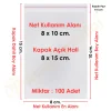 8x10+5 cm.(8x15) 100 Adet Şeffaf Bantlı Yapışkanlı Jelatin Poşet