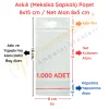 8x15 cm (Kapalı Hali 8x5 cm) 1.000 Adet OPP Askılı Meksika Şapkalı Poşet