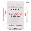 8x20+5 cm.(8x25) 50 Adet Şeffaf Bantlı Yapışkanlı Jelatin Poşet