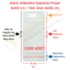 8x40 cm (Kapalı Hali 8x30 cm) 1.000 Adet OPP Askılı Meksika Şapkalı Poşet