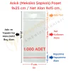9x25 cm (Kapalı Hali 9x15 cm) 1.000 Adet OPP Askılı Meksika Şapkalı Poşet