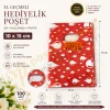 Kırmızı Damla Desenli Takı Poşeti 10x15 cm | Hediyelik