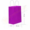 Lila Kraft Çanta Orta Boy 25x12x31 cm 25 Adet