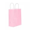 Pembe Kraft Çanta Küçük Boy 18x8x24 cm 25 Adet