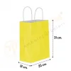 Sarı Kraft Çanta Orta Boy 25x12x31 cm 25 Adet