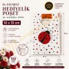 Uğur Böceği Desenli Hediyelik Poşet 10x15 cm