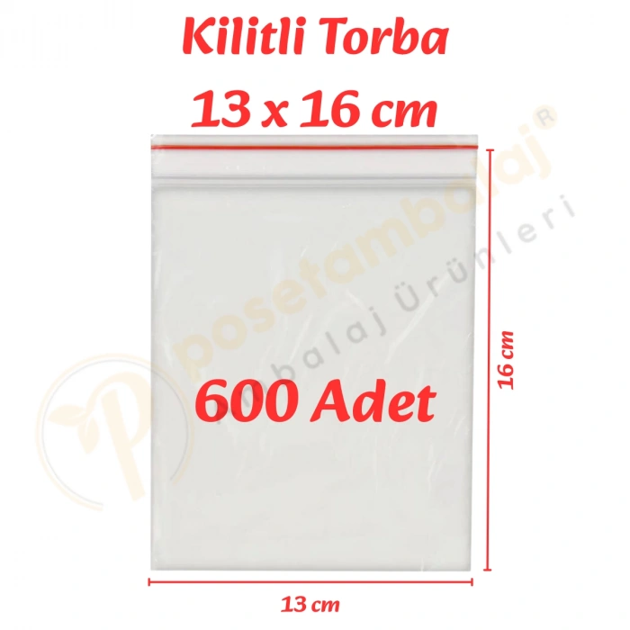 13x16 cm. Kilitli Torba (600 Adet)