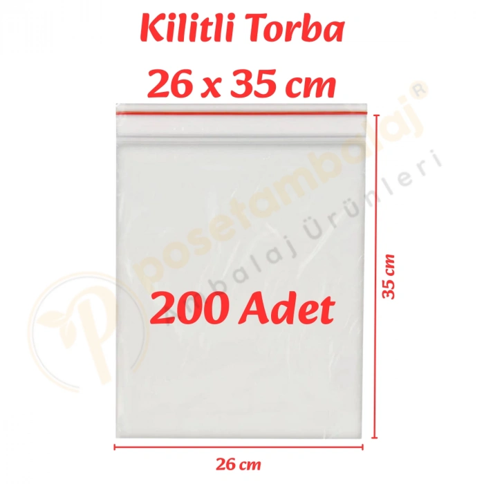 26x35 cm. Kilitli Torba (200 Adet)