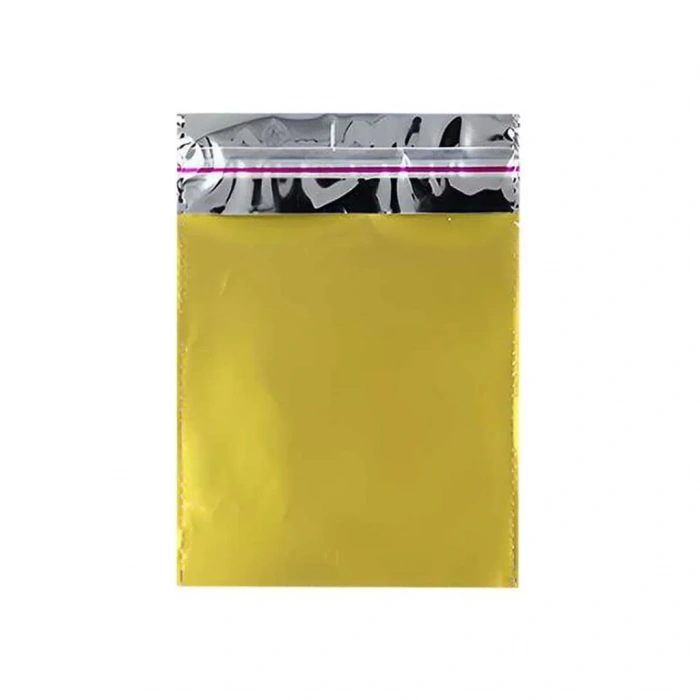 30x35 cm Altın Renk Bantlı Lüks Metalize Hediyelik Poşet (50 Adet)