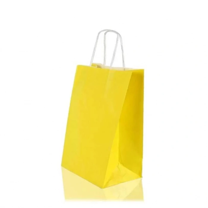 Sarı Kraft Çanta Orta Boy 25x12x31 cm 25 Adet