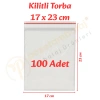 17x23 cm. Kilitli Torba (100 Adet)