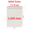 7x9 cm. Kilitli Torba (1.500 Adet)