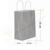 Gümüş Kraft Çanta Büyük Boy 31x12x41 cm 25 Adet