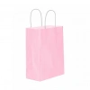 Pembe Kraft Çanta Orta Boy 25x12x31 cm 25 Adet