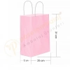 Pembe Kraft Çanta Orta Boy 25x12x31 cm 25 Adet