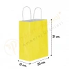 Sarı Kraft Çanta Orta Boy 25x12x31 cm 25 Adet
