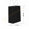Siyah Kraft Çanta Büyük Boy 31x12x41 cm 25 Adet