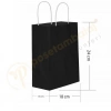 Siyah Kraft Çanta Küçük Boy 18x8x24 cm 25 Adet