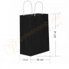 Siyah Kraft Çanta Orta Boy 25x12x31 cm 25 Adet