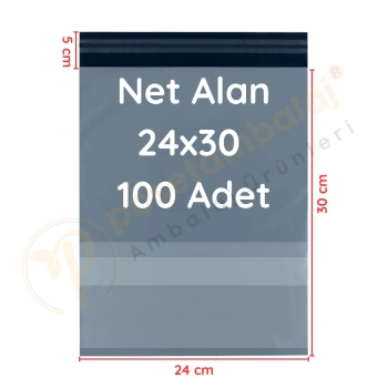 24x30+5 cm (24x35) Cepli Kargo Poşeti 100 Adet