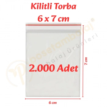 6x7 cm. Kilitli Torba (2.000 Adet)