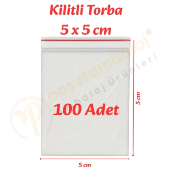 5x5 cm. Kilitli Torba (100 Adet)