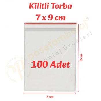 7x9 cm. Kilitli Torba (100 Adet)