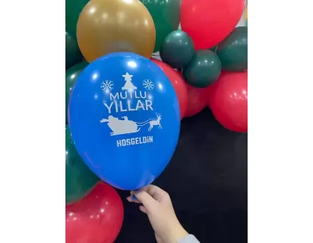 Mutlu Yıllar Baskılı Balon