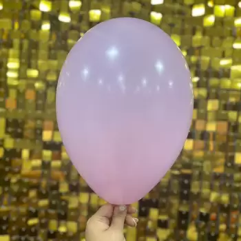 12 İç Mekan Makaron Balon Pembe - 100 Adet