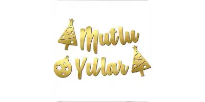 Kaligrafi Banner Mutlu Yıllar Banneri