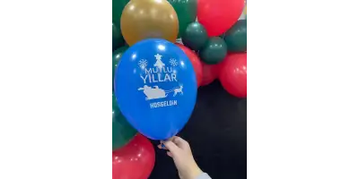 Mutlu Yıllar Baskılı Balon