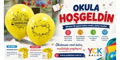 Okula Hoşgeldin Baskılı Balon